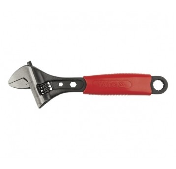 KLUCZ NASTAWNY 250MM Cr-V PLAST. RĄCZKA