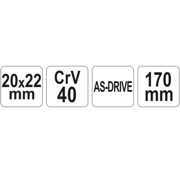 KLUCZ RUROWY KUTY 20x22MM