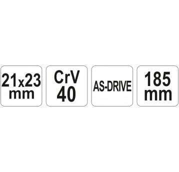 KLUCZ RUROWY KUTY 21X23MM YATO