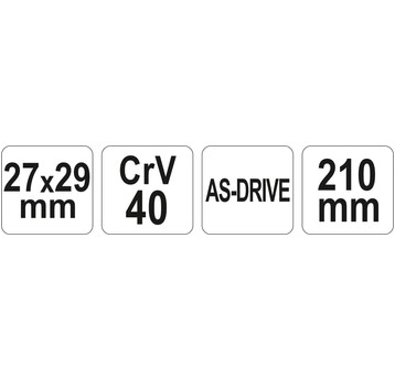 KLUCZ RUROWY KUTY 27X29MM YATO