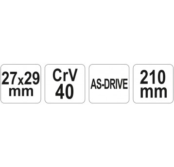 KLUCZ RUROWY KUTY 27X29MM YATO