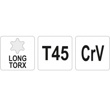 KLUCZ TORX DŁUGI T45