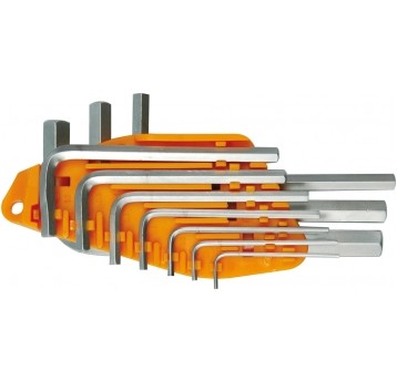 KLUCZE HEX 10CZ. 1,5-10MM Cr-V