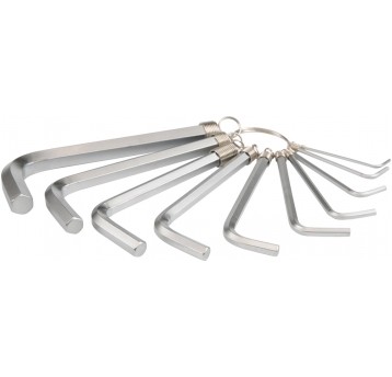 KLUCZE HEX 10CZ. 1,5-10MM CrV