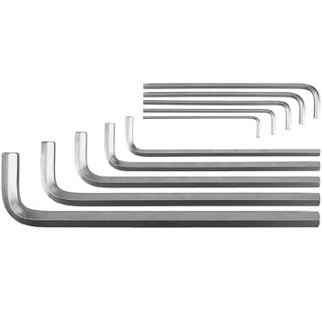 KLUCZE HEX 10CZ 3-17MM DŁUGIE CrV KASETA