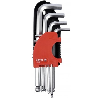 KLUCZE HEX KULKA 10CZ. 2-12MM CrV