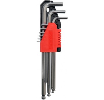 KLUCZE HEX KULKA 9CZ.1,5-10MM DŁUGIE CrV