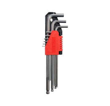 KLUCZE HEX KULKA 9CZ.1,5-10MM DŁUGIE CrV