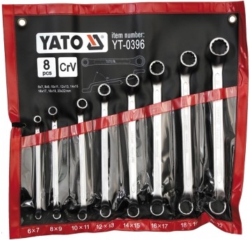 KLUCZE OCZK.-ODGIĘTE 6-22MM 8 SZT