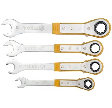 KLUCZE PŁASKO-OCZK Z GRZECH 4CZ. 10-17MM