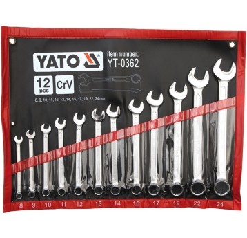 KLUCZE PŁASKO-OCZKOWE 8-24 12SZT