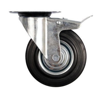 KÓŁKO SKRĘTNE CZARNA GUMA HAMULEC 160MM