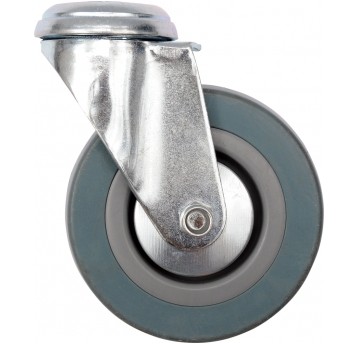 KÓŁKO SKRĘTNE Z SZARĄ GUMĄ 100MM