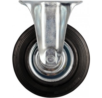 KÓŁKO STAŁE Z CZARNĄ GUMĄ 125MM