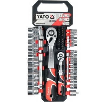 KOMPLET NASADEK Z AKCESORIAMI 1/4"; 1/2"