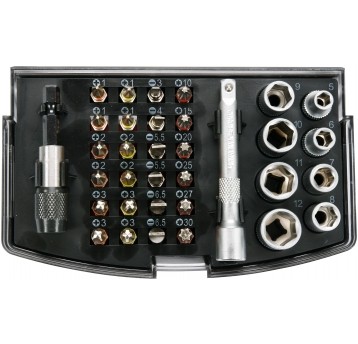 KOŃCÓWKI ŚRUBOKRĘTOWE I NASADKI 34 SZT.