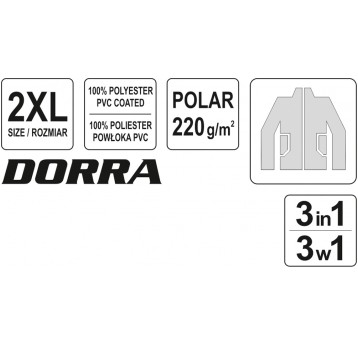 KURTKA DORRA 3W1 ROZMIAR XXL YATO