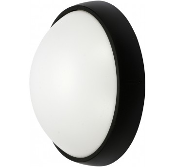 LAMPA ŚCIENNA ZEW. LED 15W IP54 CZ. OKRĄGŁA YAT