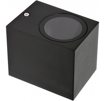 LAMPA ŚCIENNA ZEWN. CZARNA ALUM. 1XGU10