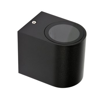 LAMPA ŚCIENNA ZEWN. CZARNA ALUM. 1XGU10