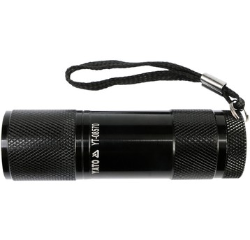 LATARKA ALUMINIOWA, 9 LED, CZARNA