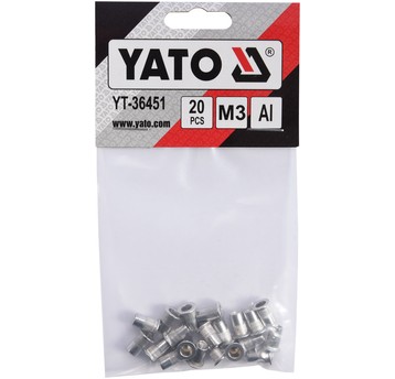 NITONAKRĘTKI ALUMINIOWE M3, 20SZT