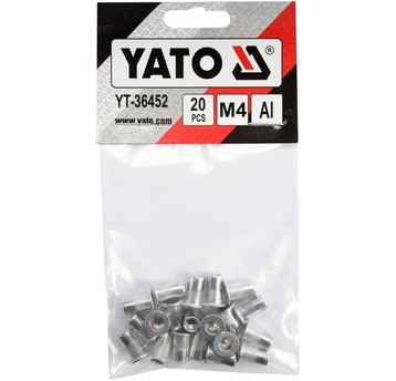 NITONAKRĘTKI ALUMINIOWE M4, 20SZT