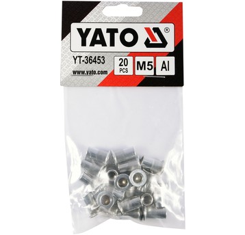 NITONAKRĘTKI ALUMINIOWE M5, 20SZT