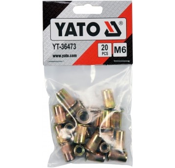 NITONAKRĘTKI STALOWE M6, 20SZT