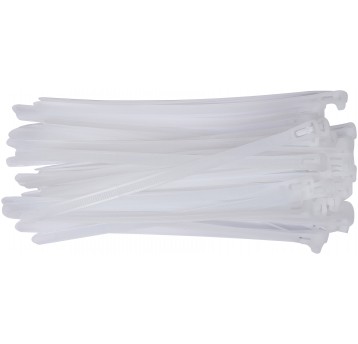 OPASKI PLA, ROZPI 7,6X200MM 50SZT. BIAŁE