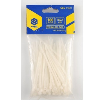 OPASKI PLASTIKOWE 80X2,5 100SZT. BIAŁE