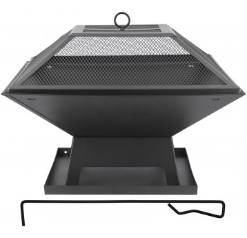 PALENISKO STALOWE Z POKRYWĄ 45 X 45CM