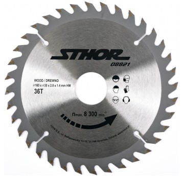 PIŁA TARCZOWA Z WĘGLIKIEM D160 T36 d30