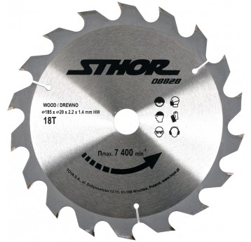 PIŁA TARCZOWA Z WĘGLIKIEM D185 T18 d20