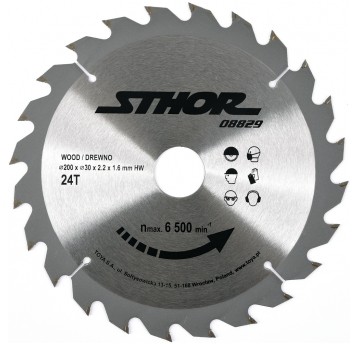 PIŁA TARCZOWA Z WĘGLIKIEM D200 T24 d30