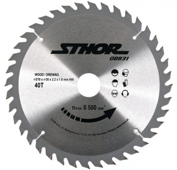 PIŁA TARCZOWA Z WĘGLIKIEM D210 T40 d30