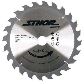 PIŁA TARCZOWA Z WĘGLIKIEM D250 T24 d30