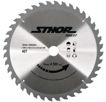 PIŁA TARCZOWA Z WĘGLIKIEM D300 T40 d30