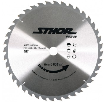 PIŁA TARCZOWA Z WĘGLIKIEM D350 T40 d30