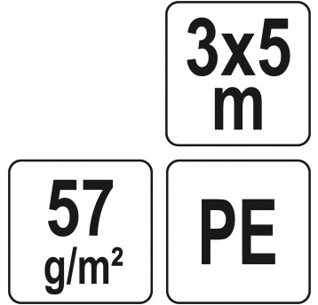 PLANDEKA 3X5M 57G/M2 ZIELONA