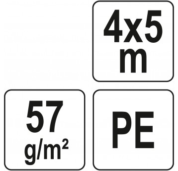PLANDEKA 4X5M 57G/M2 /ZIELONA