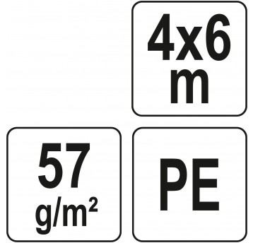 PLANDEKA 4X6M 57G/M2 /ZIELONA