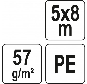 PLANDEKA 5X8M 57G/M2 /ZIELONA