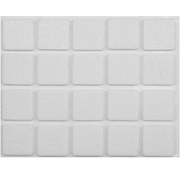 PODKŁADKI FILCOWE 20X20 MM BIAŁE