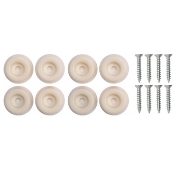 PODKŁADKI PLASTIK WKRĘT 20MM BIAŁE 8SZT.