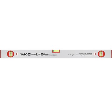 POZIOMNICA 600MM 3-LIBELKI (2-PIONOWE)
