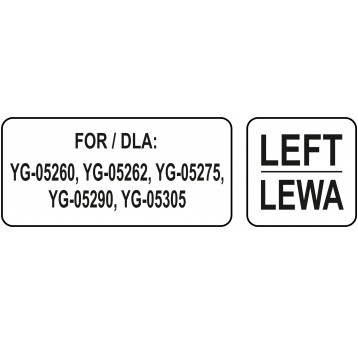 PROWADNICA LEWA DO PÓŁKI 325*560