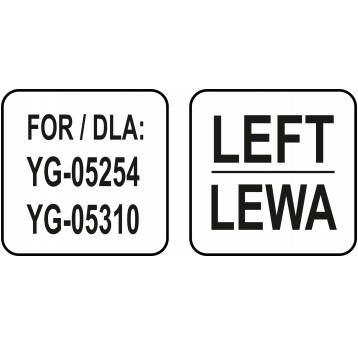 PROWADNICA LEWA DO PÓŁKI 408*630