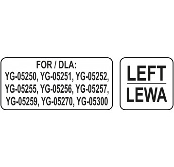 PROWADNICA LEWA ZAPASOWA PÓŁKI 333*530