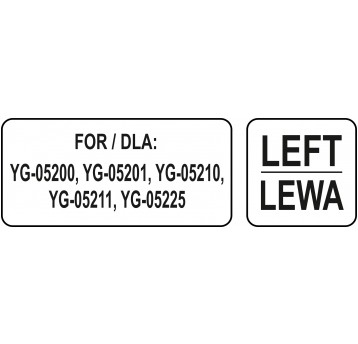 PROWADNICA LEWA ZAPASOWA PÓŁKI 534*650